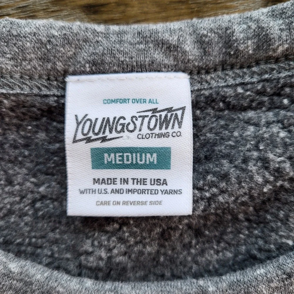 Youngstown Clothing Co Penguin Sweatshirt Mens Medium Gray YSU Mascot Tri-Blend
